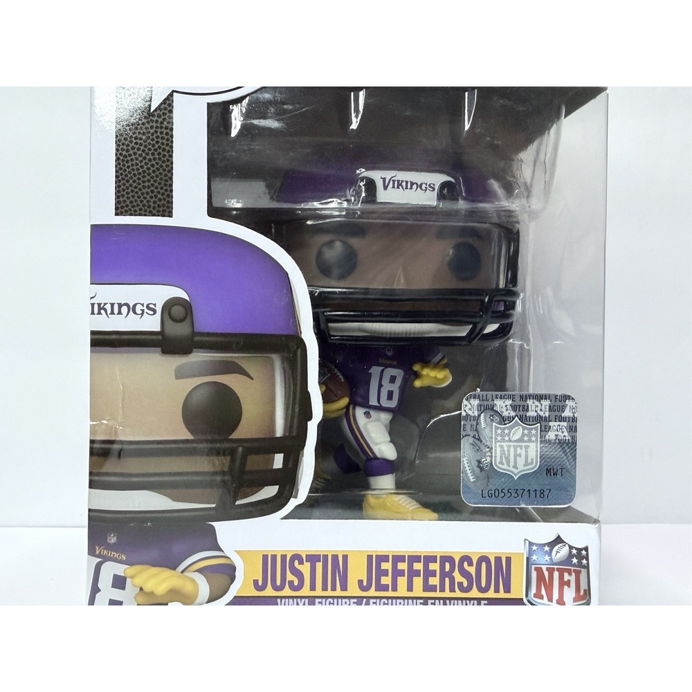 Funko Pop NFL Minnesota Vikings Justin Jefferson 239 Vinyl Figure Box Wear